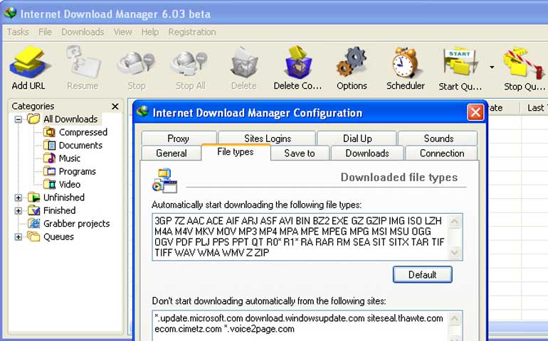 Cách khóa chế độ tự động download trên IDM